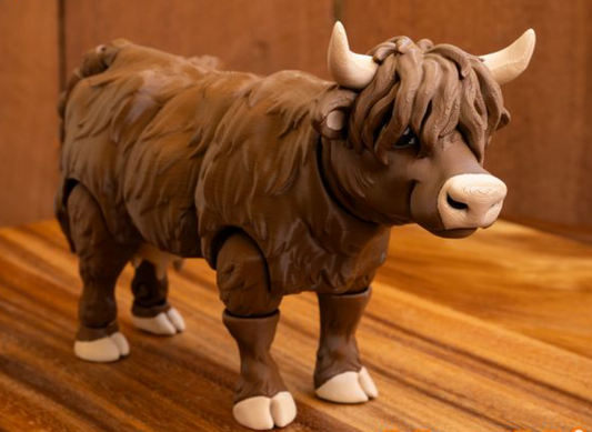 Articulated Highland Cow